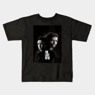 The Last of us Pedro Pascal and Bella Ramsey Pixelated Print Kids T-Shirt